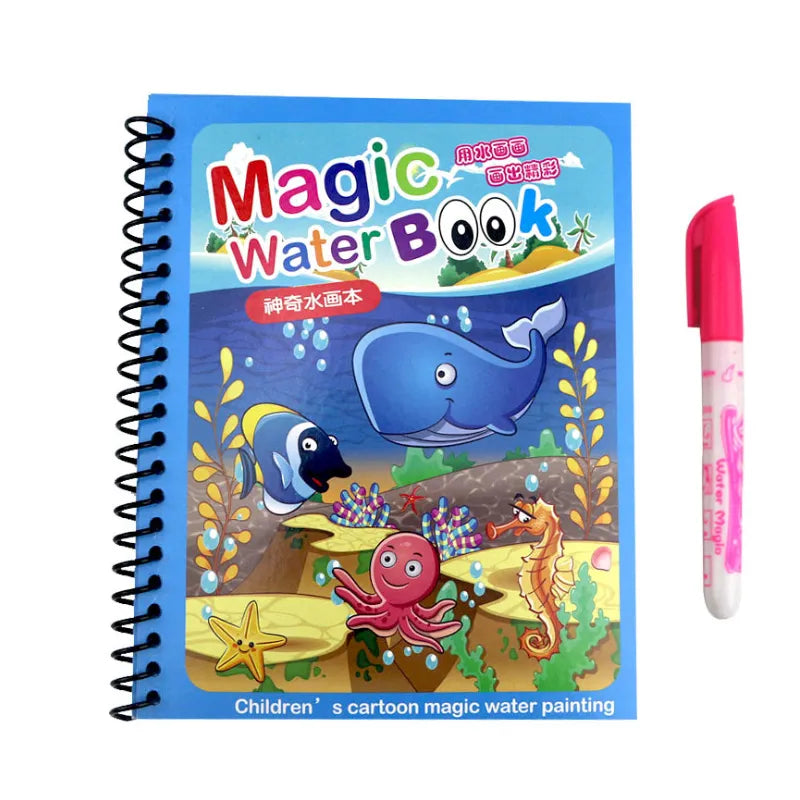 Livro de colorir mágico com água - Clara's Charming Store